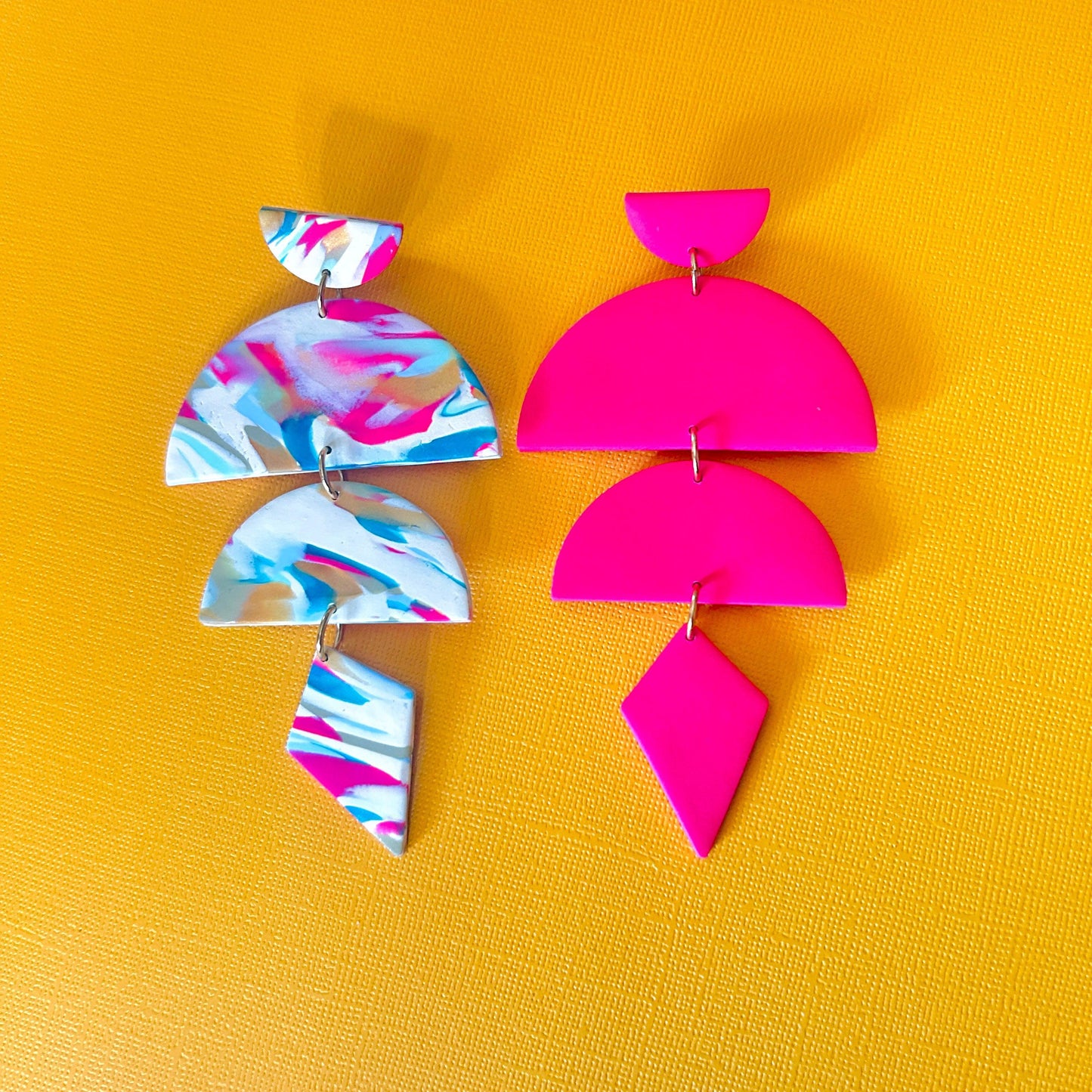 Vicky - Pink/Multi Colored Swirl