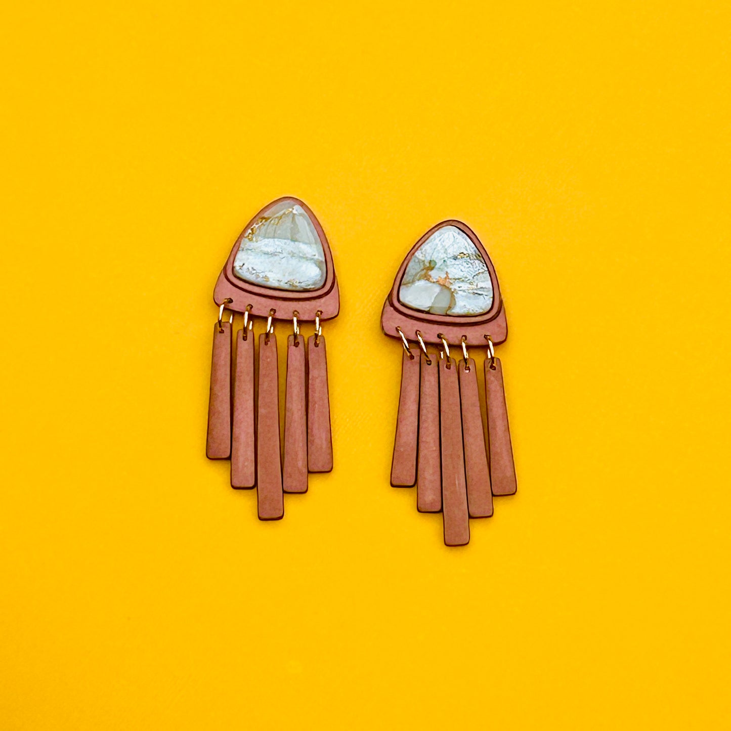 Pick Stone Dangles - Copper / Marble