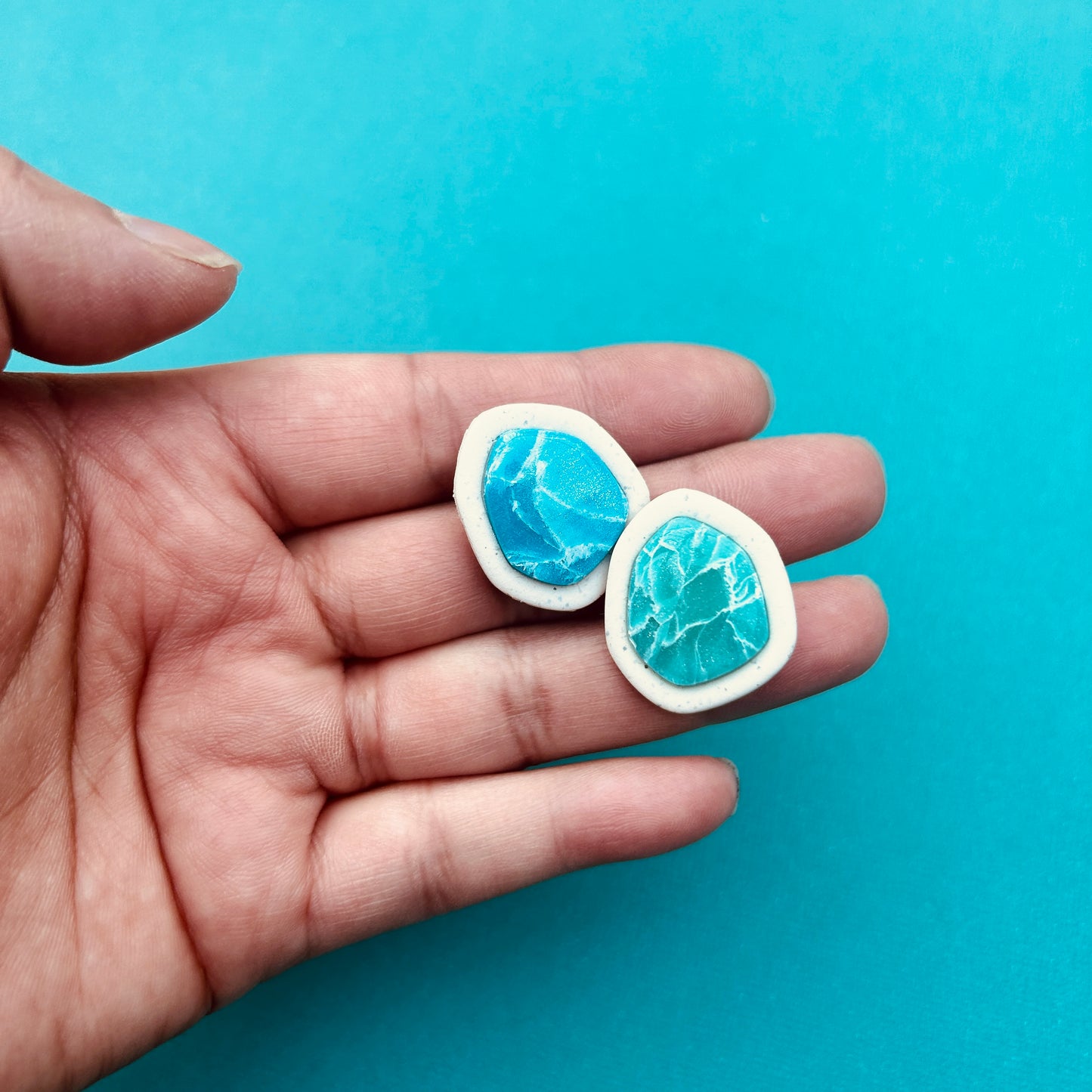 Ocean Sand - Stone Statement Studs